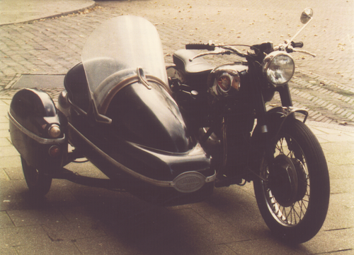 BSA with JAWA sidecar